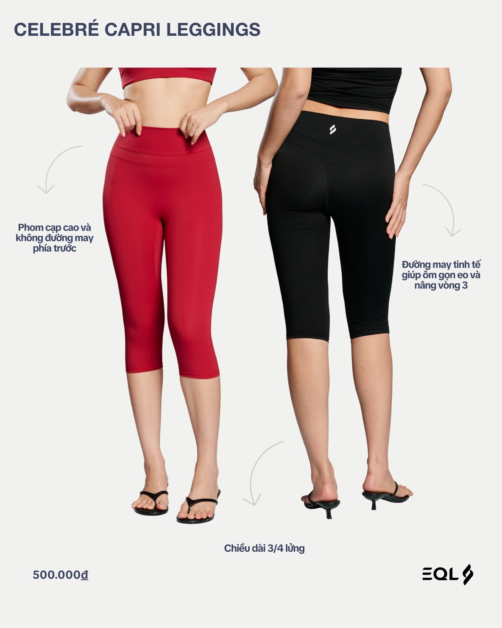 Celebré Capri Leggings - Đen