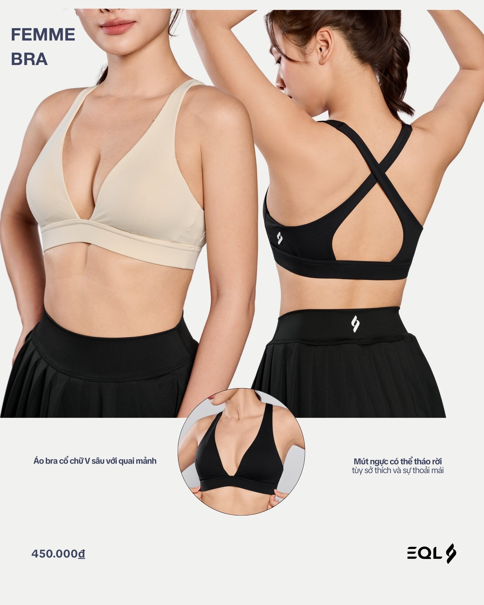 Femme Bra - Trắng Kem - EQL Apparel - Femme Bra - Trắng Kem - 